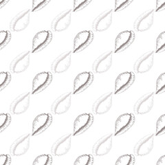 Vector white nude pastel seashells texture background seamless pattern print