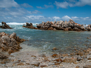 Fototapeta na wymiar Rocks and sea at the Tip of Africa
