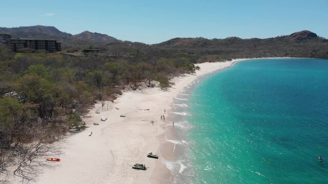 Aerial views of  Conchal beach in Guanacaste, Costa Rica