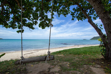 Fototapeta na wymiar tropical paradise beach , Koh Samae San, Sattahip, Chonburi, Thailand
