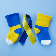 World Down syndrome day background. Down syndrome awareness concept