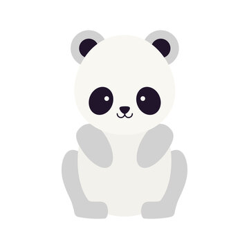 cute panda on a white background