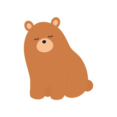 cute bear on a white background