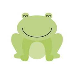 cute frog on a white background