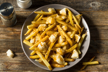 Homemade Unhealthy Canadian Poutine French Fries