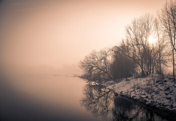 sunrise on the river
