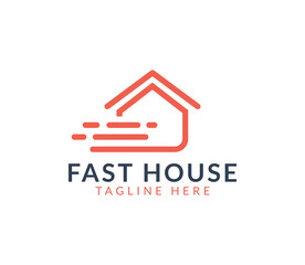 Fast House Logo, icon, Symbol, Vector, Template