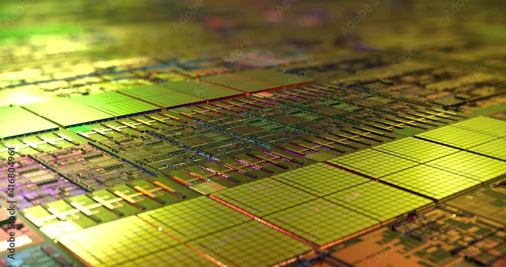 Poster high speed data processing, high-tech gpu, cpu background. digital crypto nanotechnology, neural net