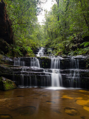 Fototapeta na wymiar Terrace Falls at Blue Mountains, NSW, Australia.