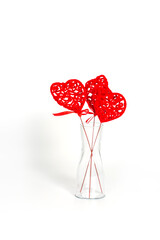 The concept of a gift to a woman for valentine's day, a symbol of love,