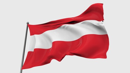 Fototapeta na wymiar Austria FLAG ISOLATED IN GREAY BACKGROUND