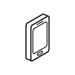 smartphone icon in trendy flat style, isometric smartphone icon 