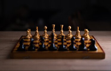chess pieces on the chessboard