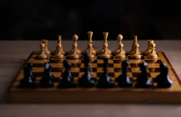 chess pieces on the chessboard