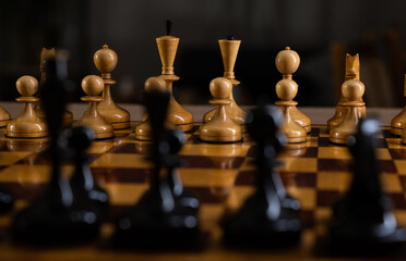 chess pieces on the chessboard