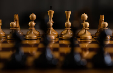 chess pieces on the chessboard