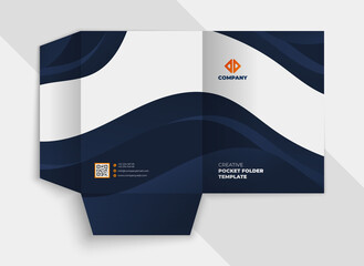 Pocket Folder Cover Design Template The Layout For The Presentation of The Company