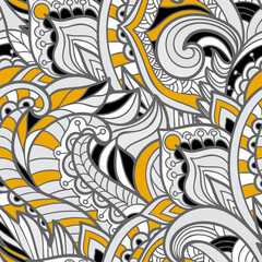 Fototapeta na wymiar Seamless pattern with multicolor Paisley print
