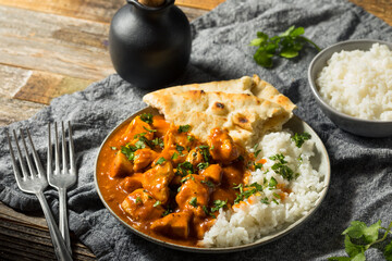 Homemade Indian Butter Chicken with Rice