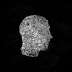 Face ID black background with fingerprint