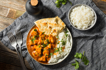 Homemade Indian Butter Chicken with Rice