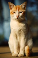 portrait of a model cat giving a pose