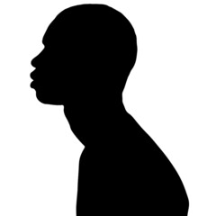 Black Man Silhouette Vector Illustration stock illustration