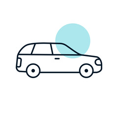 Station wagon flat vector icon