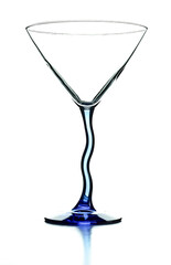 Blue martini glass.