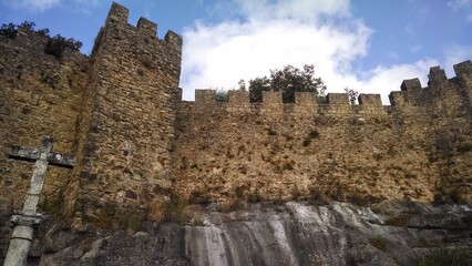 Fototapeta na wymiar medieval castle in the mountains