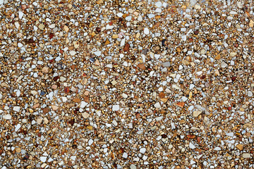 Abstract background paving consisting of small pebbles embedded in cement