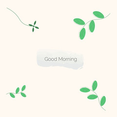 Vector illustration with the inscription " good morning"