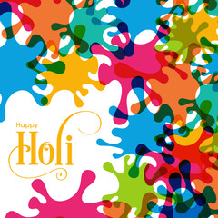 Fototapeta na wymiar Illustration of Holi Festival with colorful intricate calligraphy vector.