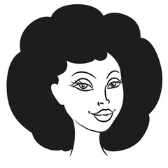 portrait of a beautiful woman with lush hair
