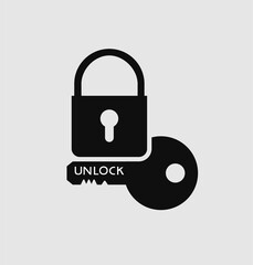 Design of unlock key symbol