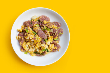 Fermented Pork Sausage stir fried with eggs
