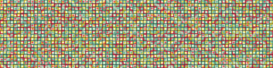 Abstract Geometric Pattern generative computational art illustration
