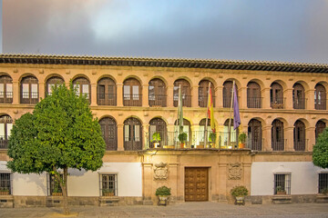 Fototapeta na wymiar Ronda town hall facade, one the most beautiful towns in Malaga, Spain