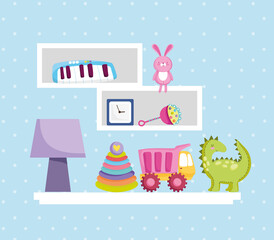 Fototapeta premium Kids toys cartoon