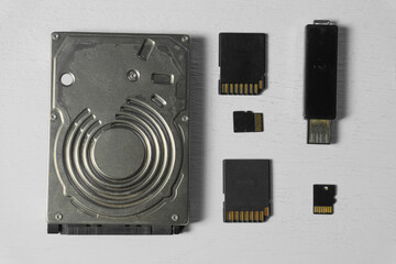 Obraz premium Hard drive memory card flash drive