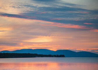 Sunset on the lake