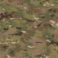 Fototapeta premium Modern Woodland Military Camouflage Pattern Green, Brown, Tan