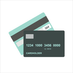 Credit Card in an Isolated Background. Payment, Shop, Purchase Concept. Vector Illustration Image. 