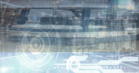 Digital illustration of plane starting with data processing