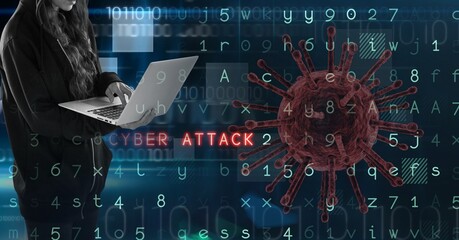 Hacker during coronavirus covid19 pandemic