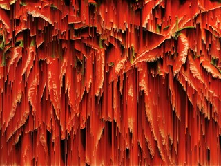 patterns and designs from many shiny red long shaped peppers