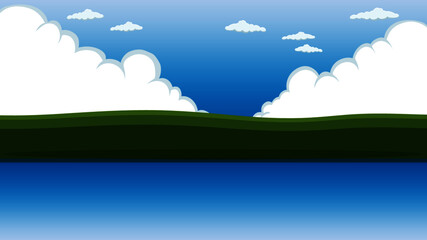 Obraz na płótnie Canvas landscape with sky and grass