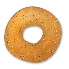 Delicious bagel with sesame