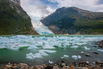 The Serrano glacier is one of the biggest attractions within the Parc Nacional Bernardo O' Higgins...
