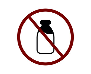 No milk vector icon.  Editable stroke. Symbol in Line Art Style for Design, Presentation, Website or Apps Elements, Logo. Pixel vector graphics - Vector